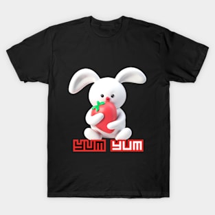 bunny loves strawberry yum yum T-Shirt